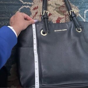 Michael Kors Black Pebbled Leather Tote
